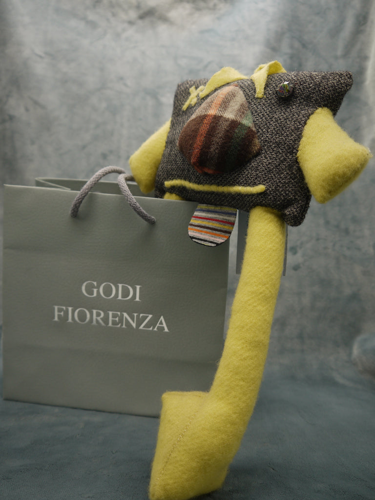 Squaru soft monster toy with long legs in cashmere